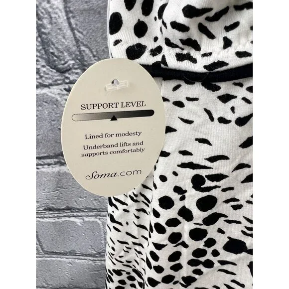 Soma Cool Nights Chemise Exotic Spots Ivory Black Nightgown Size XXL - Picture 5 of 10